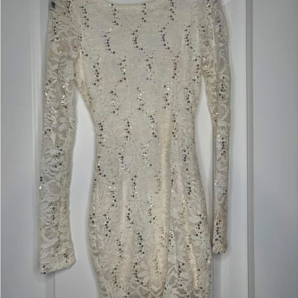 Elegant White Lace Dress